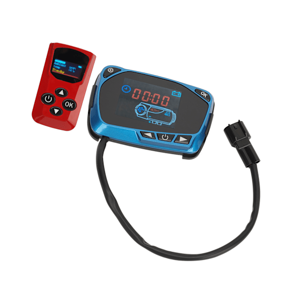Dieselvärmare Controller LCD Display Monitor Switch med fjärrkontroll för 12V 24V Parkeringsluftvärmare
