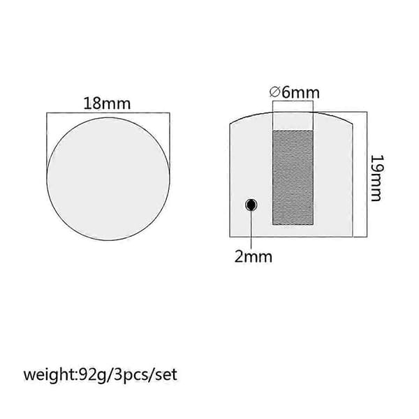 6x3 stk profesjonell gyllen metall gitar tonevolumknapp med hull gitardel 4 Pcs