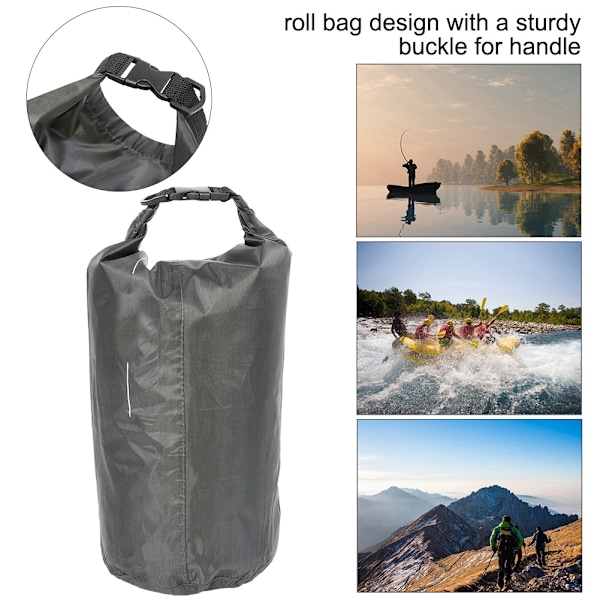 Vattentät väska för utomhusaktiviteter, bärbar för camping, paddling, vandring (8L)
