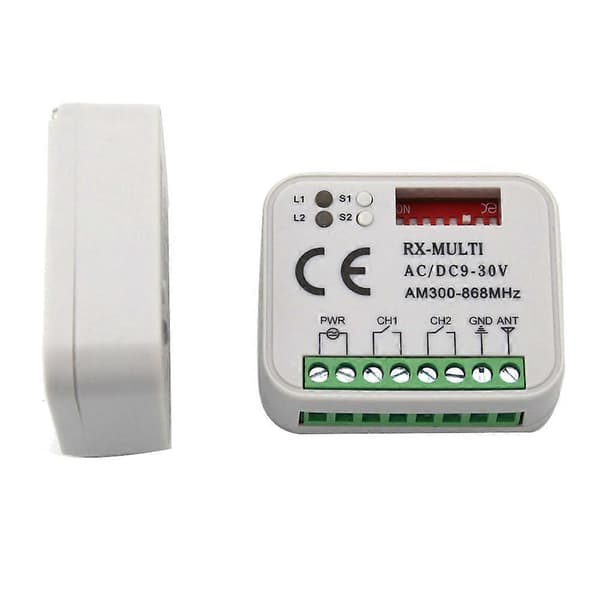 【BEMS】Remote Control Receiver Compatible with Garage Door 433 868MHz RX MULTI 300-900MHZ AC/DC 9-30V Receiver with Remote Control