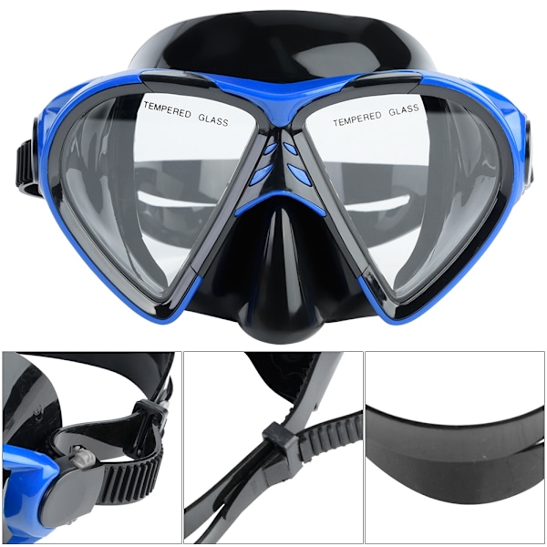 Professionelle Silikon Snorkelbriller til Mænd og Kvinder - Scuba Snorkel Svømmebriller