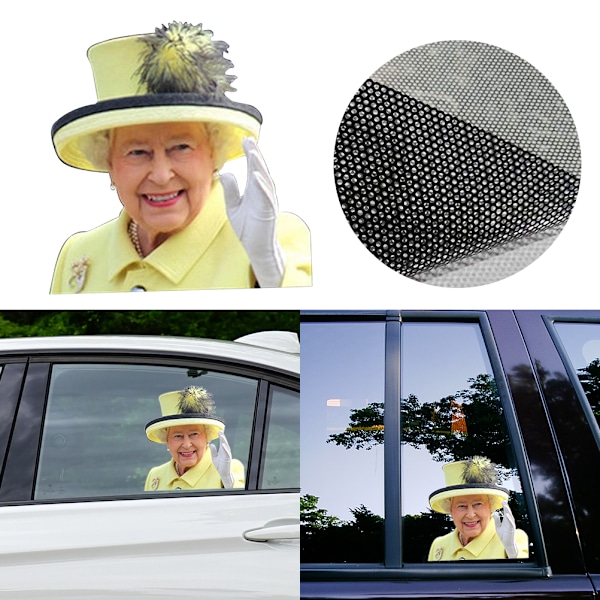 Drottning Bilsticker Fönsterdekal Vattentät PVC Drottningens Jubileum 2022 Dekorationer Bilsticker Union Jack Dekor