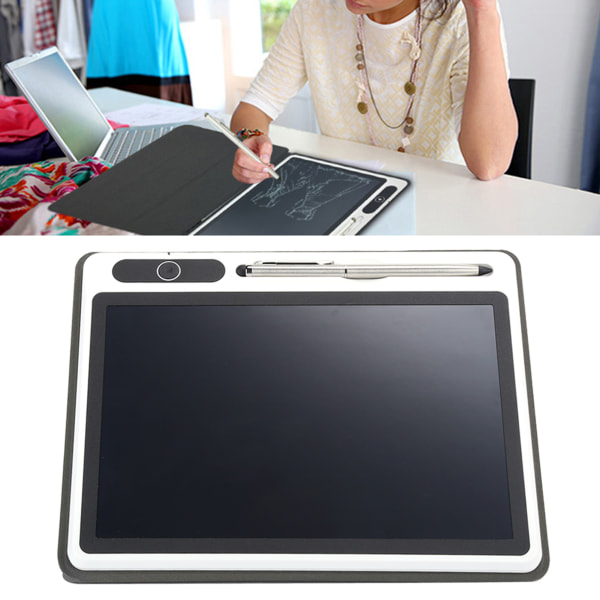 Elektronisk notesblok LCD-tablet tegneblok Forretningsartikler Håndmalingsværktøj 9 tommer (sort (med etui i imiteret læder))++