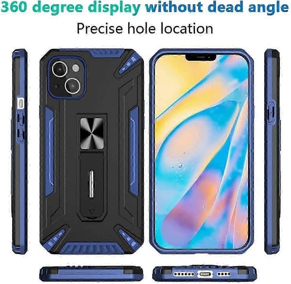 iPhone 11 PRO-deksel, HD-skjermbeskyttelsesring, støtsikkert silikonetui (blå)