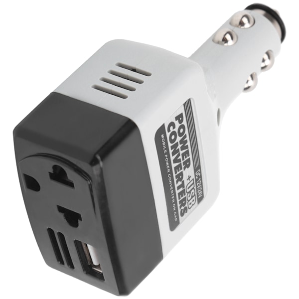 12V/24V Mobil Strømkonverter USB Bil Lader for Mobiltelefon Lading Svart