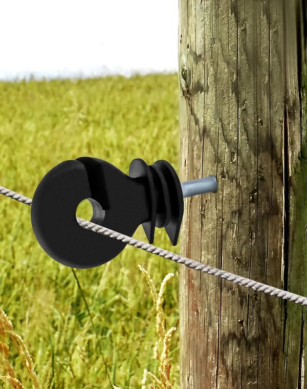 60 stk. ringisolatorer, elektrisk gjerdeisolator, for tau, ledninger og tråder.