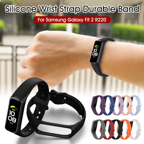 Pehmeä silikoniranneke Samsung Galaxy Fit 2 R220 -älyrannekkeelle, urheilullinen rannekkeen vaihto