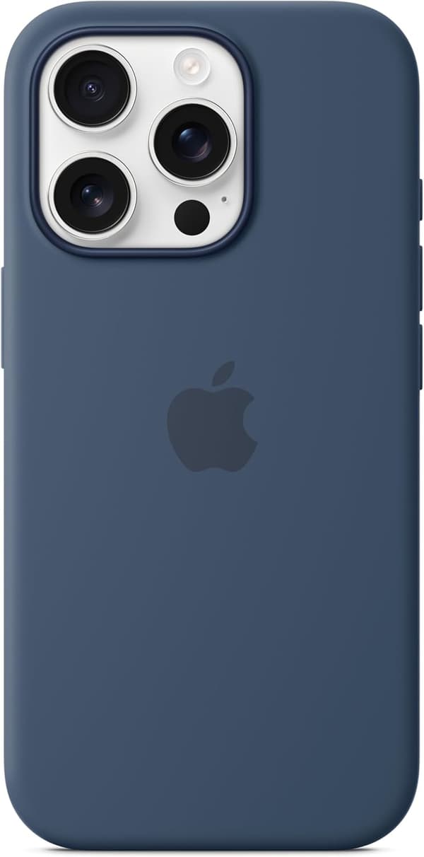 Passer kompatibel med Apple kompatibel med iPhone 16 Pro silikondeksel med MagSafe - Mørkeblå