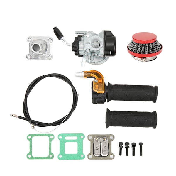 0,7 tum Förgasare Luftfilter Gasreglage Kit för 2-takts 47cc 49cc Mini Pocket Bike Quad Chopper ATV