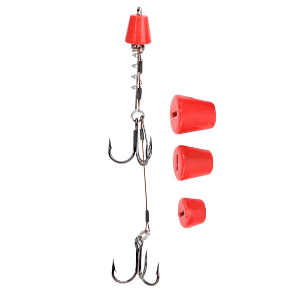 Portable Fishing Steel Wire Fishing Rigs with Treble Fish Hooks Lure Set Accessory