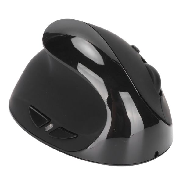 Venstrehånds vertikal mus 2.4G trådløs vertikal ergonomisk mus Oppladbar mus med USB-adapter Justerbar DPI for PC Svart ++