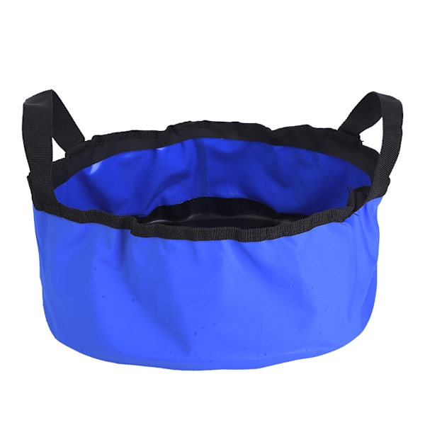 PVC Fällbar Rund Hink Tvätthög för Utomhus Camping Picknick Blå