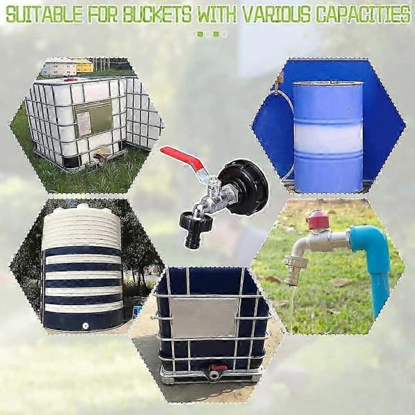 1000L säiliöhana puutarhaletkuliittimellä - S60X6 IBC-2-liitin