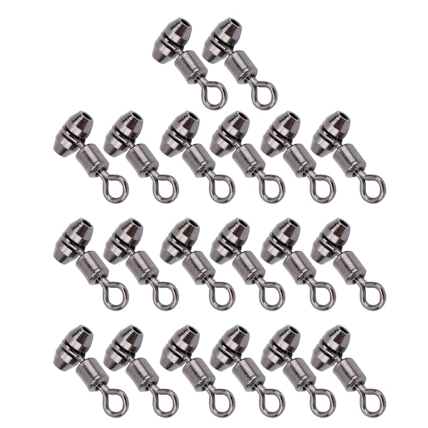 20 st Kopparförstärkt Amerikansk Swivel Hook Växelkoppling Fiskeutrustning Oval Small