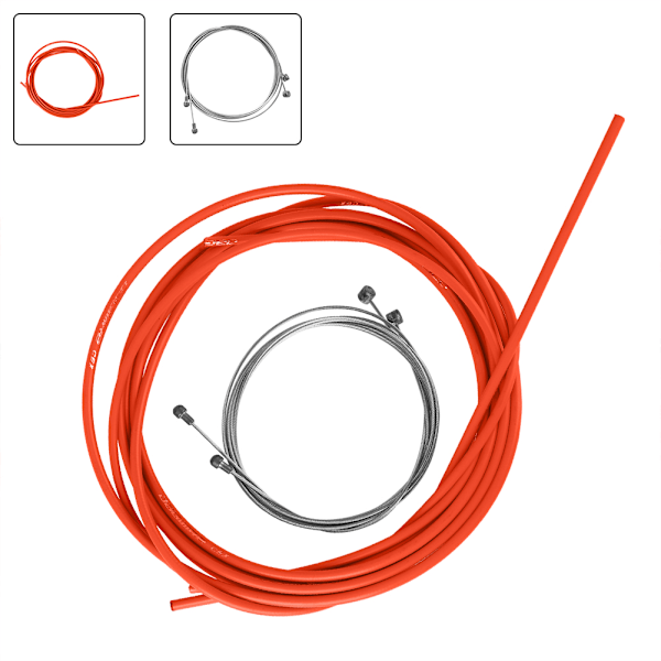 Cykelbroms- och Växelkabelhölje Set Bromslinje Rör Kit Cykeltillbehör (orange)