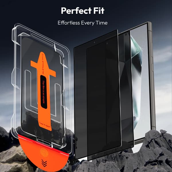【BEMS】1-Pack Compatible with Samsung S24 Ultra Privacy Screen Protector - Tempered Glass | [Automatic Installation] - Bubble-Free