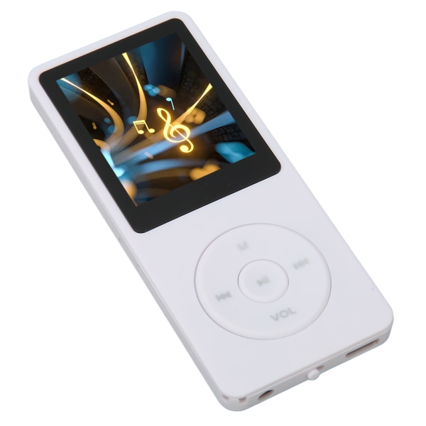 TIMH MP3 MP4-soitin 1,8 tuuman näyttö 8 Gt Muisti 64 Gt Laajennettavissa 30 tuntia Toisto Multi urheilumusiikkisoitin Valkoinen