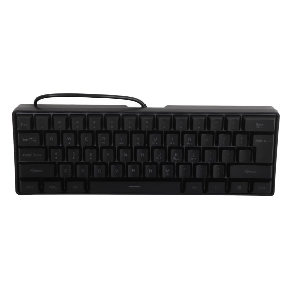 Mekanisk tastatur 61 taster RGB-baggrundsbelysning Ultratyndt bærbart tastatur med kabel til hjemmekontor Skolerejser ++