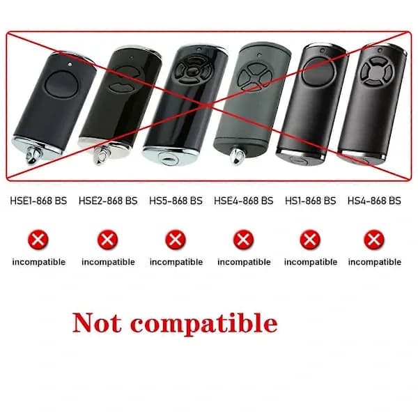 【BEMS】2-pack Remote Control Transmitter Compatible with Hörmann HSM4-868 Garage Door [JSR]