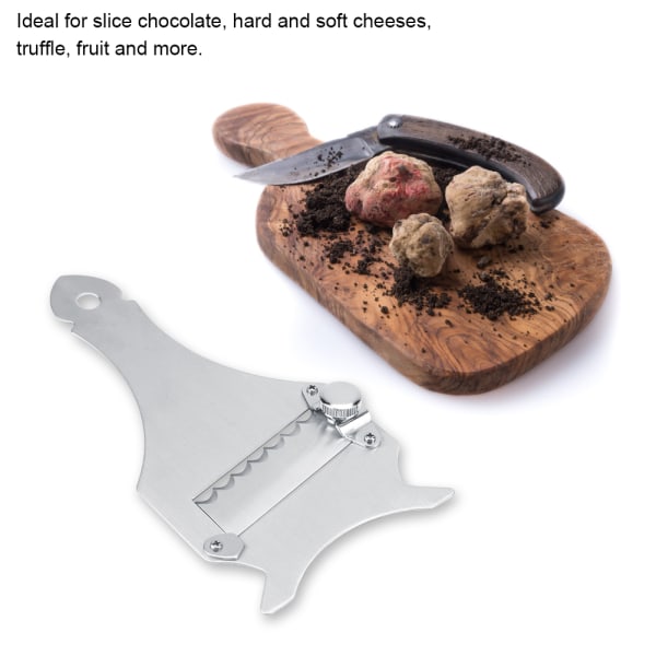 Rustfrit stål trøffelostskæremaskine Justerbar chokoladebarbermaskine til køkkengadget/