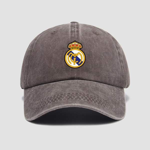 Real Madrid Champions League klubbsportträningshatt baseballkeps för män och kvinnor liten fräsch mjuk keps brown