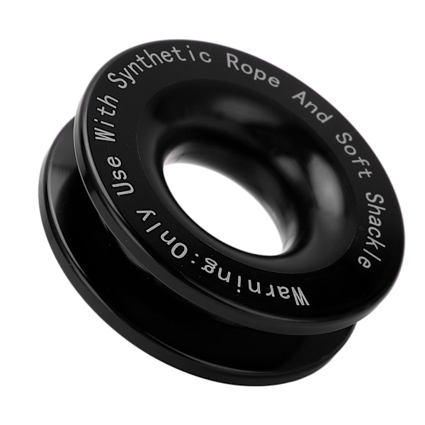 Winch Snatch Recovery Ring 41000lbs Brudstyrke til 7/16in 1/2in Blød Shackle med 3/16in 1/4in 3/8in Tovværk Sort