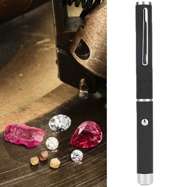 Diamanttester Lommelykt Lommepenn Belysning Smykkeidentifikasjonshjelpemidler (Rødt Lys)