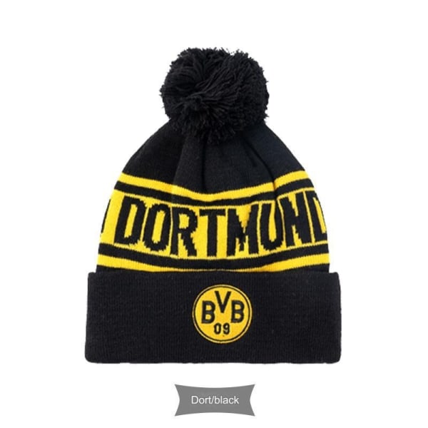 UEFA Champions League -jalkapallourheilu neulottu hattu pipo hattu miehille ja naisille talvinen lämmin jalkapallohattu Dortmund