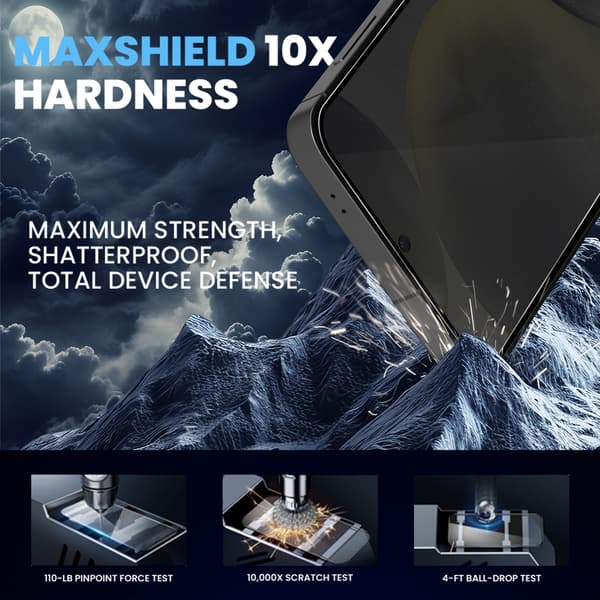 【BEMS】2-Pack Compatible with Samsung S24 Plus Privacy Screen Protector - Tempered Glass 9H - Super Quality 3D