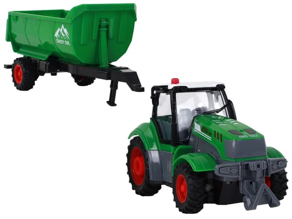 Fjernstyret traktor med trailer 1:24 med lys, 3+ år 595