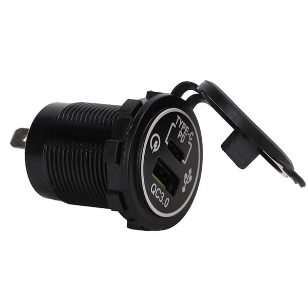 Modificeret biloplader TPYE C+QC3.0 Hurtigopladning Dobbeltport Output Høj Strøm Fuld Protokol