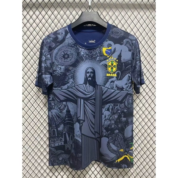 säsong 2425 Brasilien specialutgåva tröja thailändsk version kortärmad fotbollströja snabbtorkande sportkläder som andas S