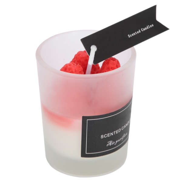 Punaisen hedelmän muotoinen aromaterapiakynttilä Kannettava söpö romanttinen kynttilä kodinsisustuslahja++/