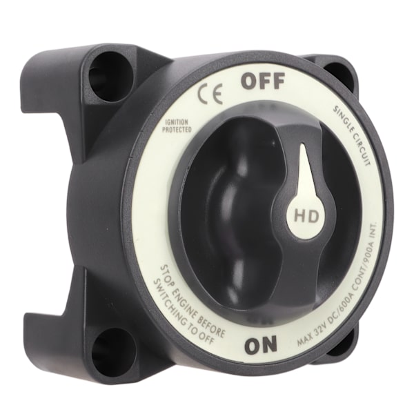 Marine Master Batterikontakt 600A 32V Enkeltkredsløb On Off Power Kill Switch til Marine Båd RV