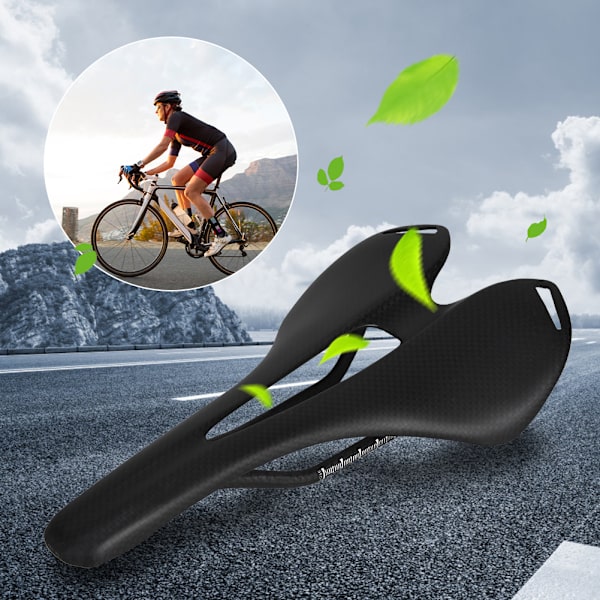 Täyshiilikuitu Matt Ultralight Ulkoilma Tie Maastopyörä Polkupyörä Ontto Pyöräily Satula Tyyny Pad Istuin 3 k Matt Vapaa Koko