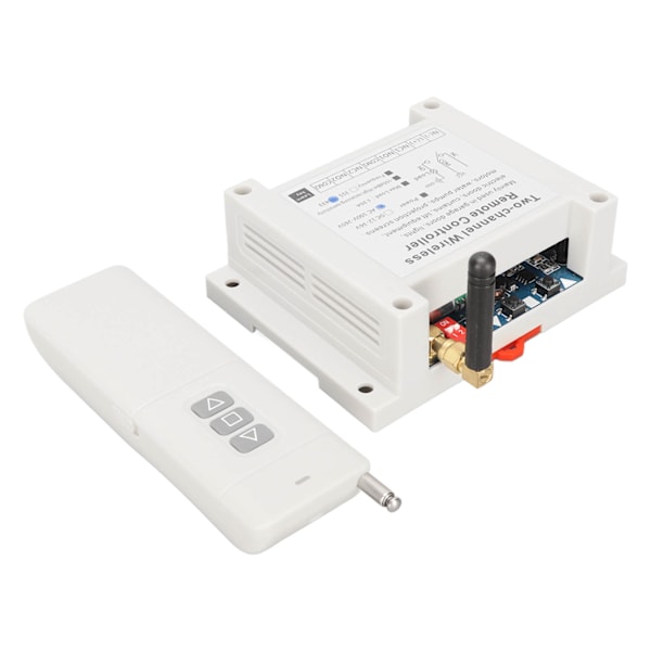 RF Trådlös Fjärrkontroll 2 Kanaler Stabil Portabel RF Trådlöst Relä med Fjärrkontroll AC 100‑265V