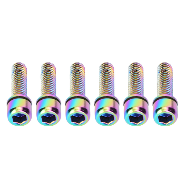 6 stk. M5x25mm Titanium Legering Cykel Flaskebeslag Opbevaringsstativ Bolt Cykel Tilbehør (farver)