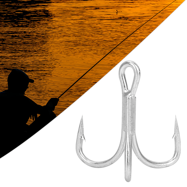 Fiskekrog Spidset Med Hag High Strength Metal Treble Hooks Fiskekrog (10stk*1/0#)