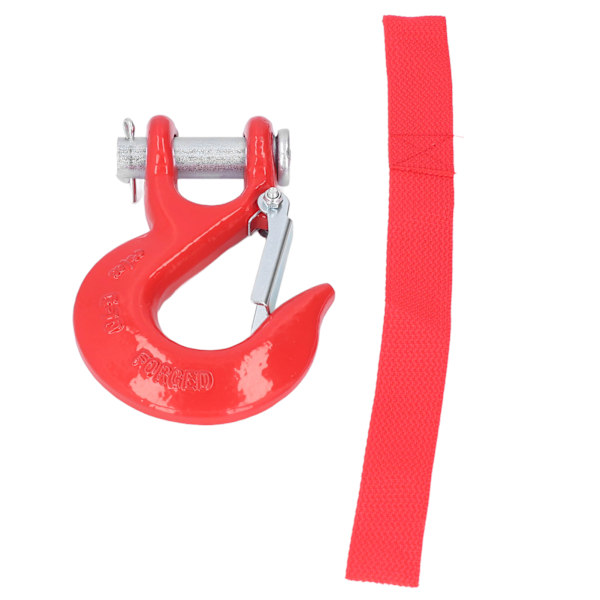 3/8-tums Clevis Safety Hook Stål 18000lbs Limit Capacity Antirust för Port Off Road Rescue LiftingRöd