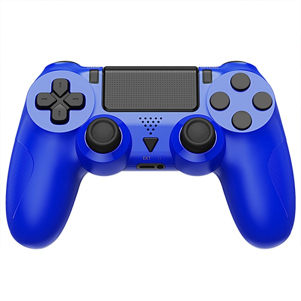 PS4 Water Transfer Printing Bluetooth Wireless Vibration Controller-solid blå//