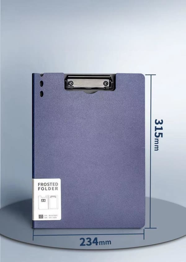 A4-mappe for papirruller dokumentmappe studentskriveplate kontormateriell enkel mappe horisontal svart
