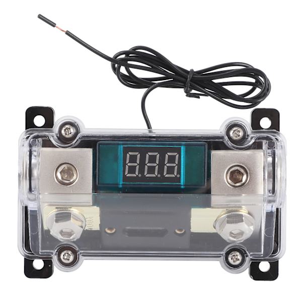 Sikringsholder Distributionsblok 1x0GA Ind 1x4GA Ud Med Digital Spændingsdisplay til Bil Yacht Audio