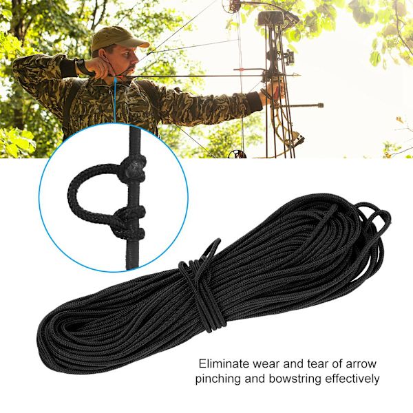 Pilbåge för sammansatt båge Nylon Nock Säker Släpp D-Loop Bågskyttetillbehör Svart