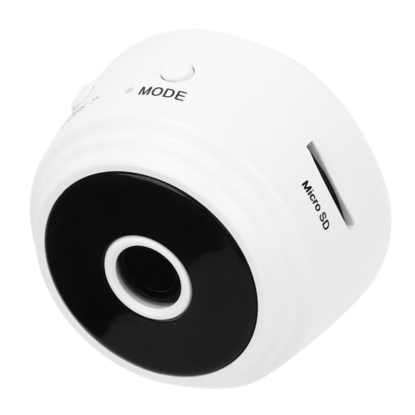 A9 hjemmeminikamera med magnetisk bakdeksel 1080P HD trådløst kamera for hjemmekontor gårdsplass Hvit /