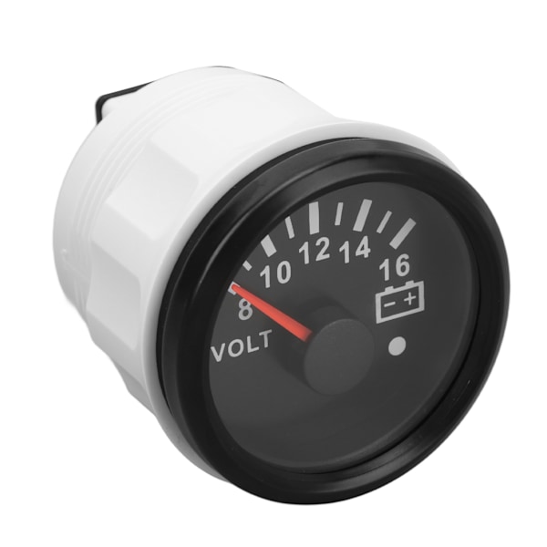 52MM Båds Voltmeter DC9 til 32V Pegevoltmeter med Farverig Baggrundsbelysning til Campingvogne, Yachter, Fiskekuttere, Skibe, Sort Plade, Sort Dæksel