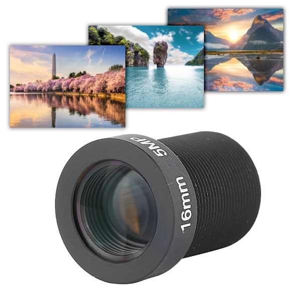 5MP 16mm HD Enkelt Prime Objektiv Udskiftningstilbehør til Kamera