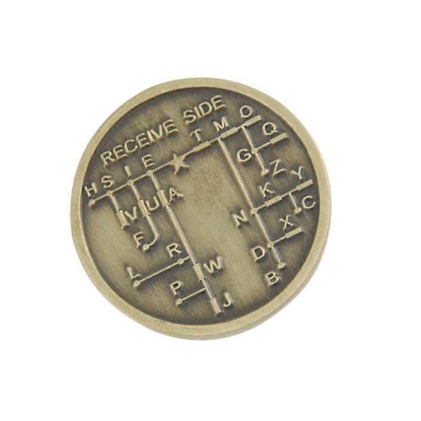 【BEMS】CW Morse Code commemorative coin CW training coin Morse Code training coin Compatible with beginner radio enthusiasts Bronze