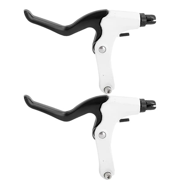 1 par cykelcykel bromshandtag i aluminiumlegering, vitt