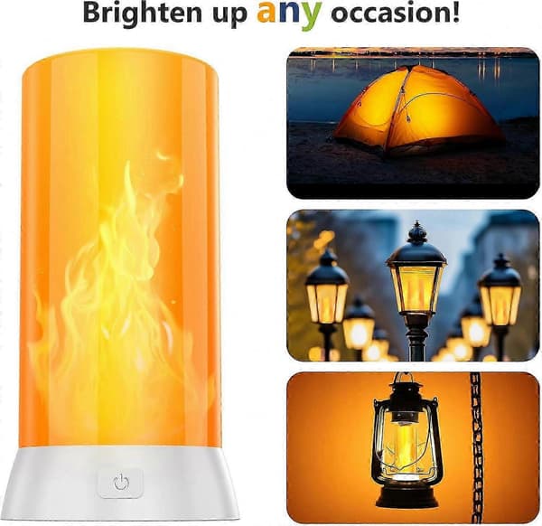 【BEMS】Oppladbar LED-flammelampe med fjernkontroll og timerfunksjon 1PCS
