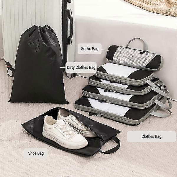 set kompressionspackningskuber komprimerbar resepackningsorganisatör för handbagage
